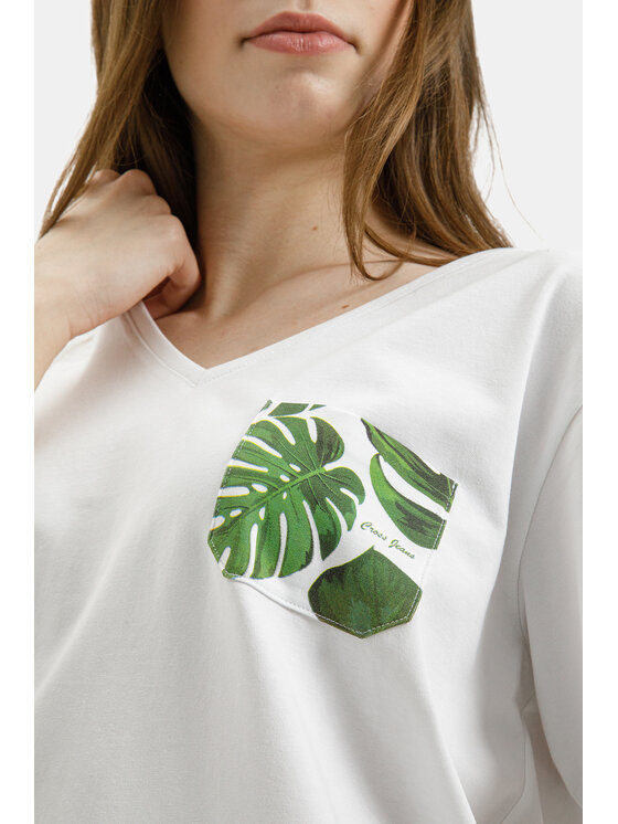 Cross Jeans Cross Jeans T-Shirt 56268-008 Biały