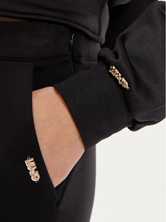 Liu Jo Sport Liu Jo Sport Pantaloni din material TF4027 JS182 Negru Regular Fit