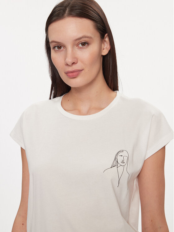 Vero Moda Vero Moda T-krekls 10298088 Balts Box Fit