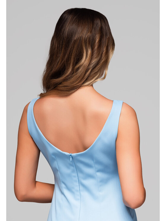 Ombre Ombre Sukienka koktajlowa LA-OM-DLR116 Błękitny Regular Fit