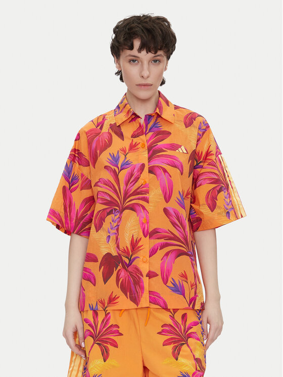 adidas Košeľa FARM Premium JD6281 Oranžová Loose Fit