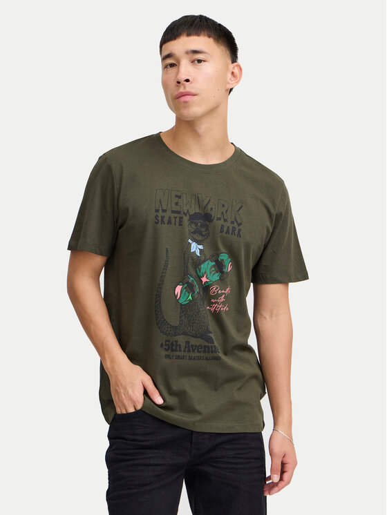 Blend Blend T-krekls 20717748 Zaļš Regular Fit