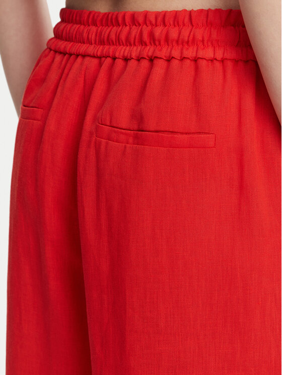 Marella Marella Kalhoty z materiálu Mattino 2513131084 Červená Wide Leg