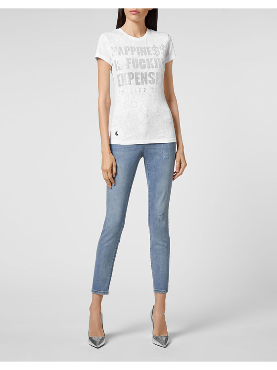 PHILIPP PLEIN PHILIPP PLEIN T-Shirt 10401 Biały Regular Fit