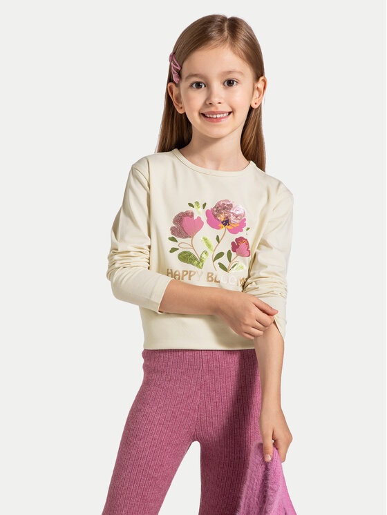 Coccodrillo Coccodrillo Bluse ZC4143102MGK Écru Regular Fit