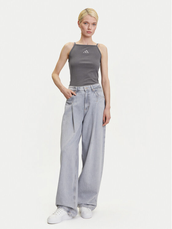 adidas adidas Felső ALL SZN Rib JJ1223 Szürke Slim Fit