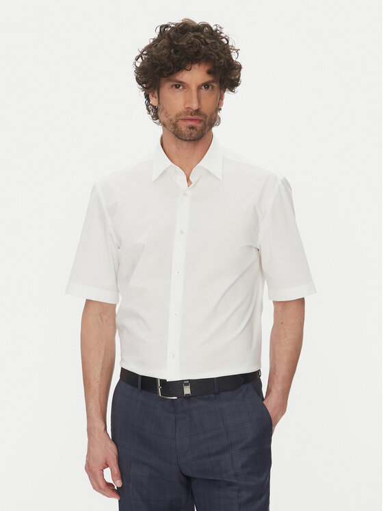 BOSS BOSS Marškiniai H-Joe 50539774 Balta Regular Fit