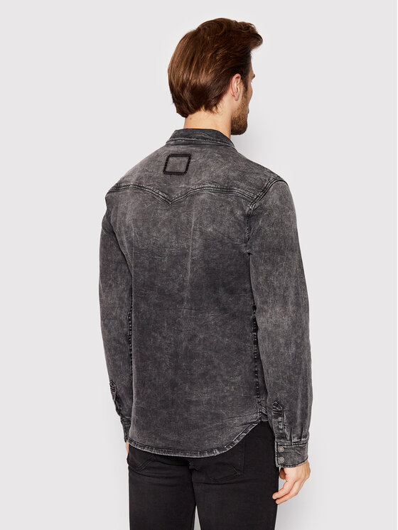 Young Poets Society Young Poets Society camicia di jeans Fred 106630 Grigio Regular Fit