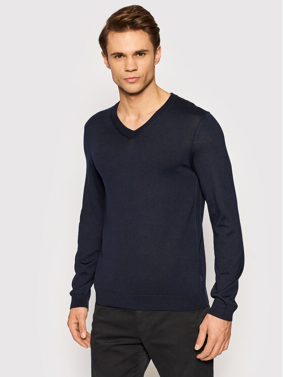 Maglione Melba-P 50378576 Blu scuro Slim Fit