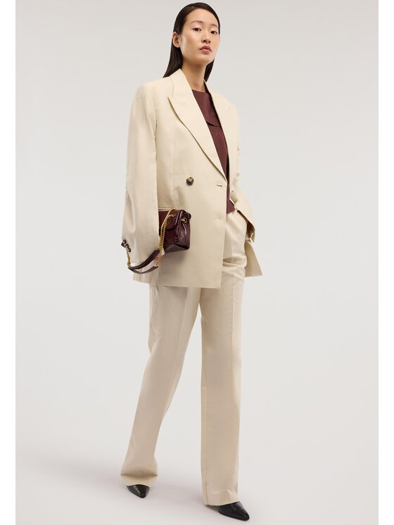 Trussardi Trussardi Pantaloni di tessuto P269A102360N002 Crema Over Fit