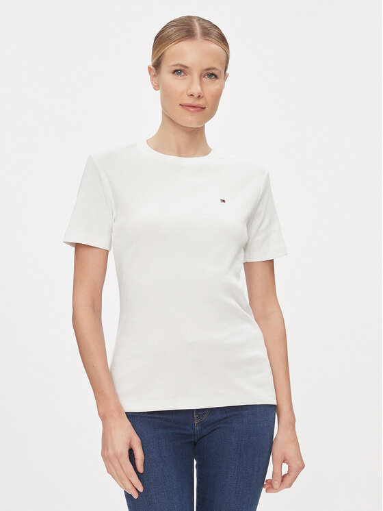 Tommy Hilfiger Tommy Hilfiger Tričko New Cody WW0WW40587 Biela Slim Fit