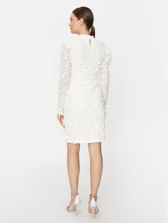 YAS YAS Koktel haljina 26030914 Bijela Slim Fit