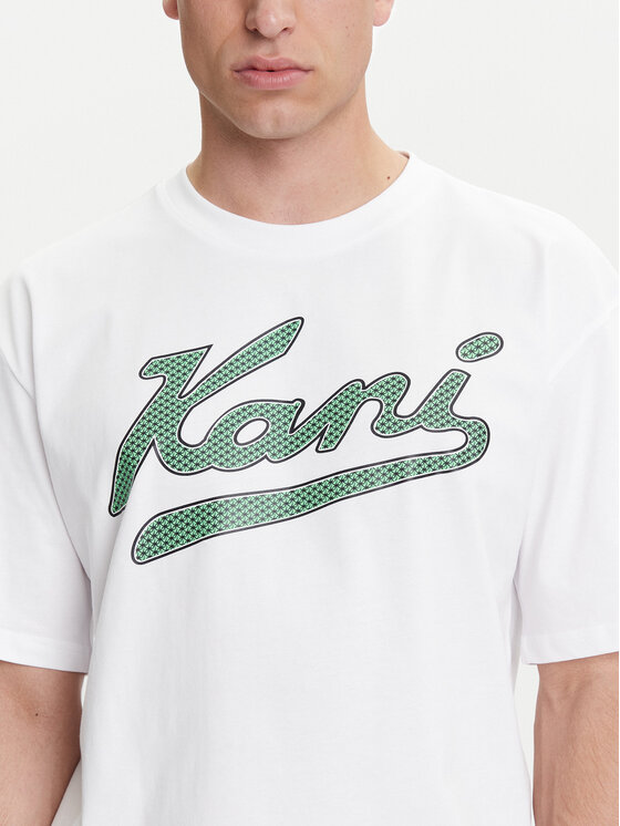 Karl Kani Karl Kani Тишърт Varsity Palm PD00005336 Бял Relaxed Fit