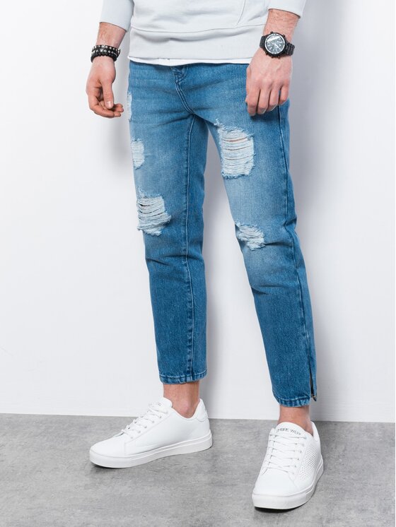 Ombre Ombre Jeansy P1028 Modrá Regular Fit