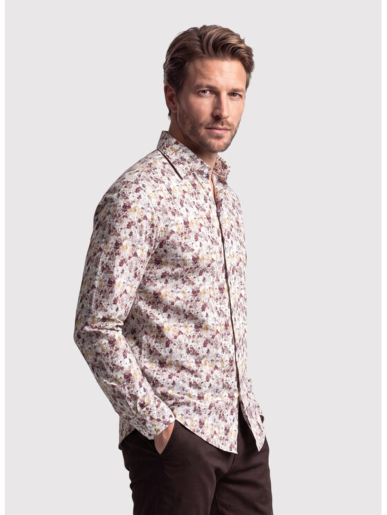 Pako Lorente Pako Lorente Koszula P26WF-1X-010 Brązowy Slim Fit