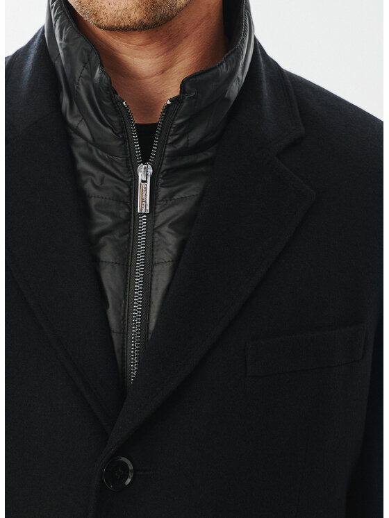 Pako Lorente Pako Lorente Płaszcz P24WF-7X-009 Czarny Classic Fit