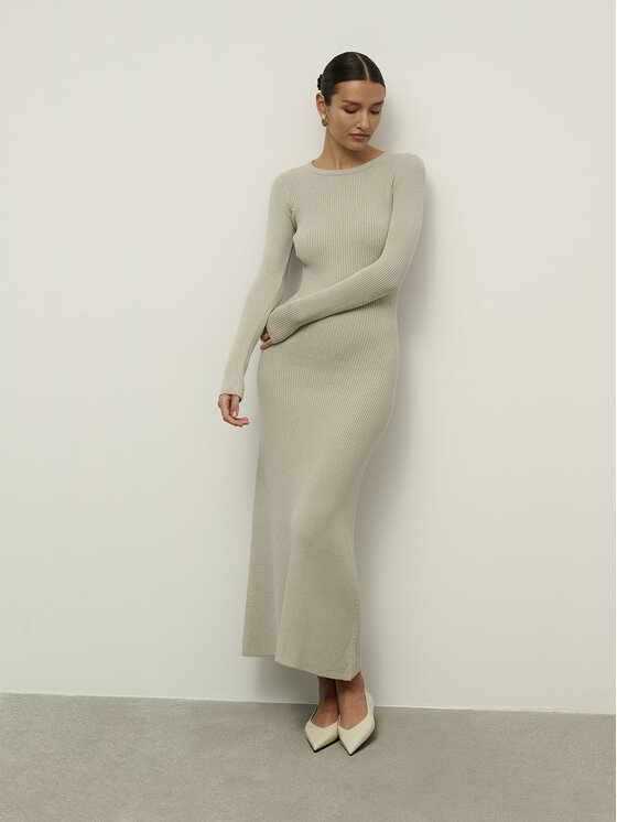 La Mania La Mania Vestito da giorno FIORE Beige Classic Fit