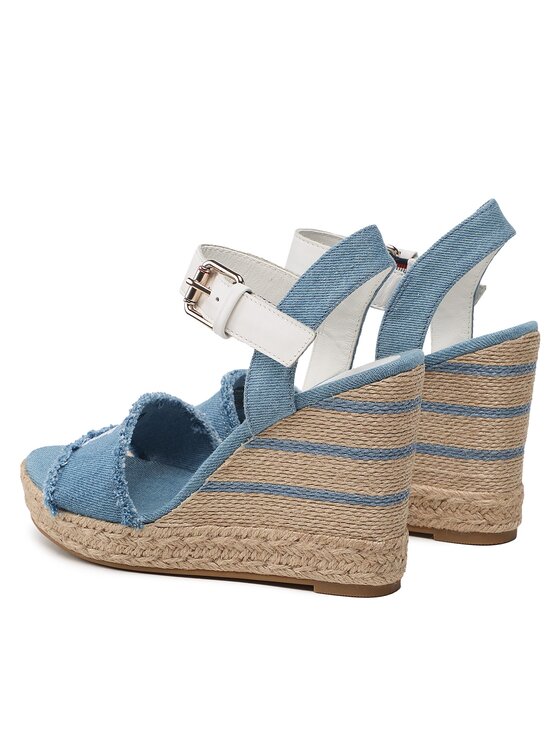 Tommy Hilfiger Tommy Hilfiger Espadrilles Wedge Sandal FW0FW07079 Blau