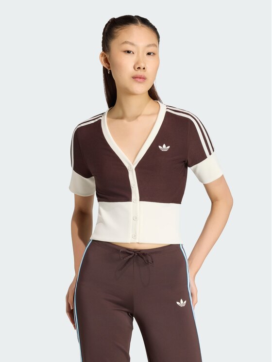 adidas adidas Koszula 162090 Brązowy Slim Fit