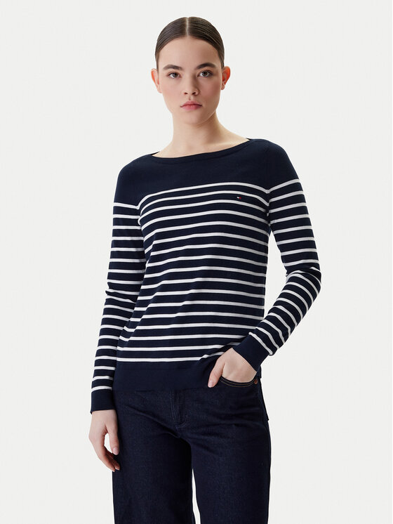 Tommy Hilfiger Tommy Hilfiger Sweater Heritage Boat WW0WW22046 Sötétkék Regular Fit