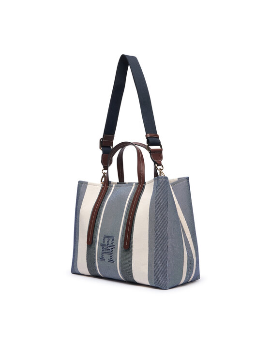 Tommy Hilfiger Tommy Hilfiger Rankinė Th City Satchel Jacquard AW0AW18733 Mėlyna