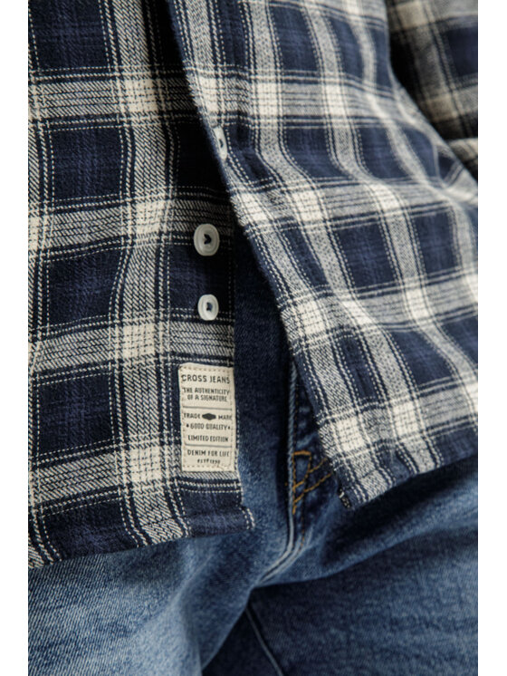 Cross Jeans Cross Jeans Koszula 35574-001 Granatowy Regular Fit