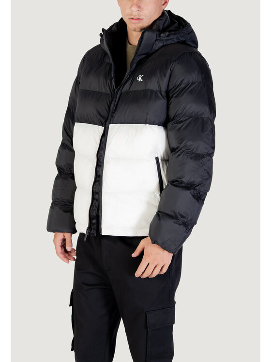 Calvin Klein Jeans Calvin Klein Jeans Μπουφάν πουπουλένιο LS NYLON COLOR BOCK Λευκό Casual Fit
