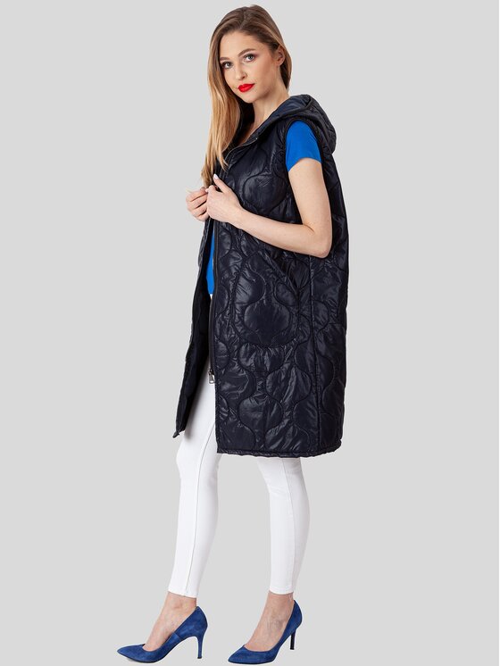 Perso Perso Bezrękawnik BLE225302F Granatowy Regular Fit