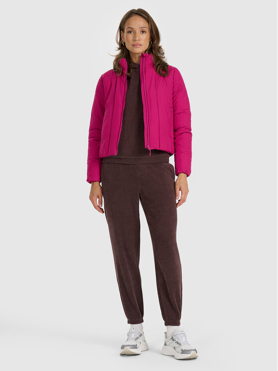 4F 4F Kurtka puchowa MIDSHOP TEXTILE Różowy Slim Fit
