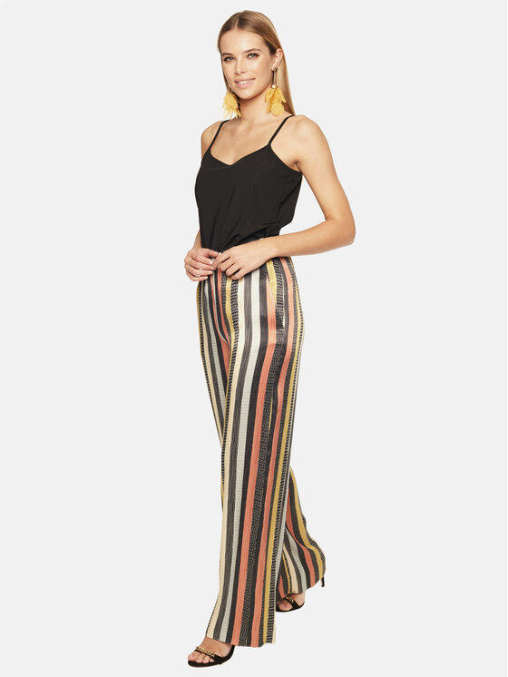 L’AF L’AF Spodnie damskie Korsika Kolorowy Wide Leg