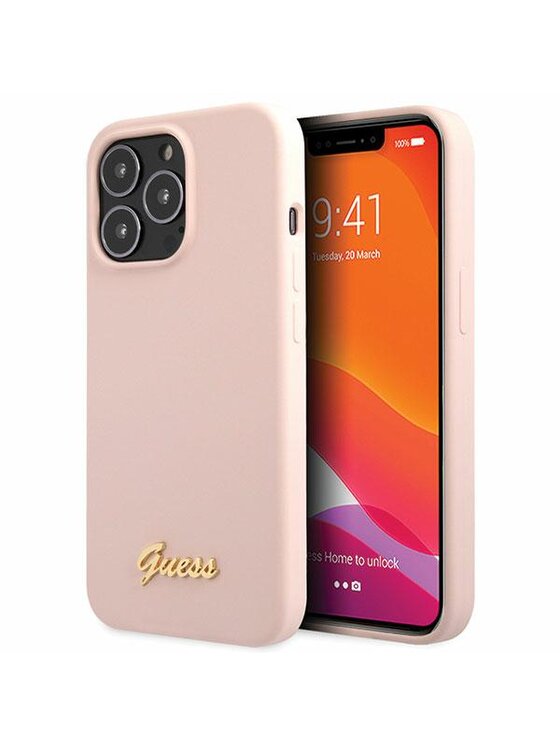 Etui na telefon Guess, Różowe, iPhone 13 Pro Max