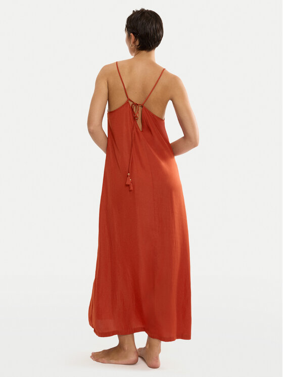 Triumph Triumph Sukienka letnia Summer Satin 10227240 Pomarańczowy Relaxed Fit