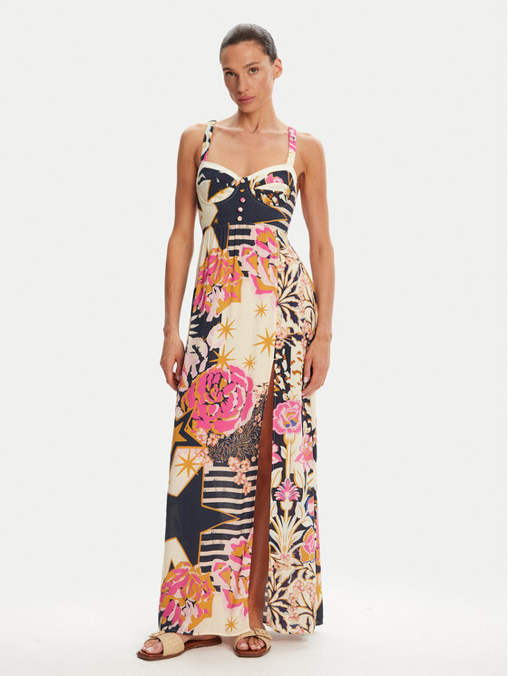 Maaji Maaji Letné šaty Patchwork Rose Evangeline PT2638CLD001 Farebná Regular Fit