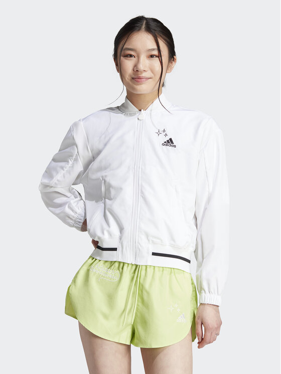 adidas adidas Яке бомбър Scribble IA3137 Бял Loose Fit