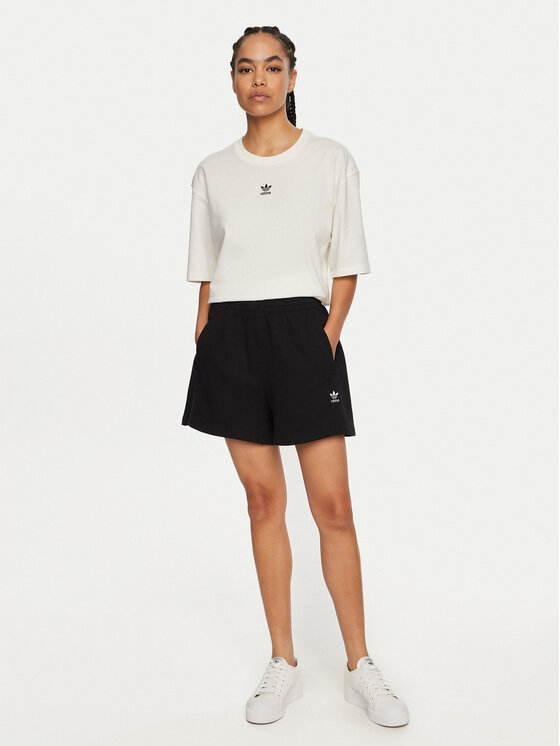 adidas adidas Sportske kratke hlače Essentials French Terry IY7343 Crna Loose Fit