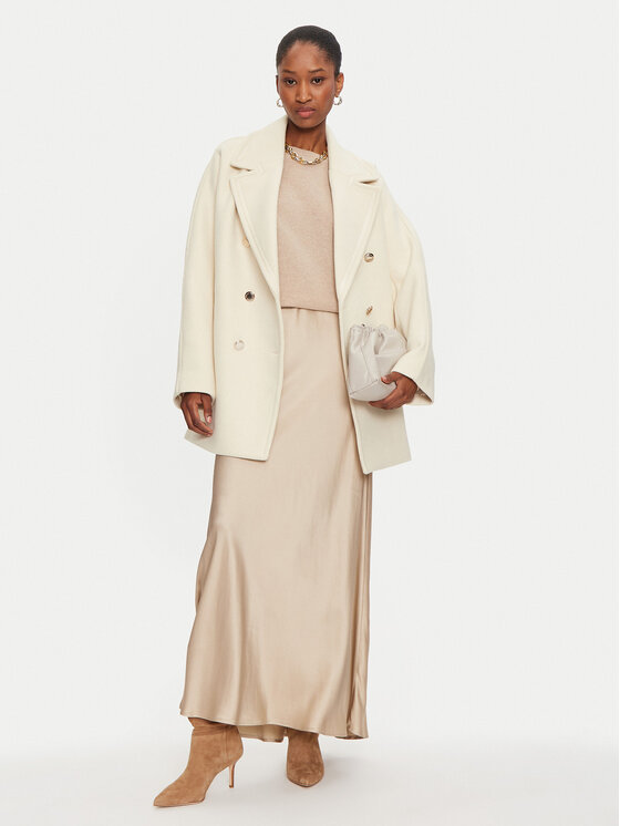 Morgan Morgan Cappotto di lana 242-GAM Écru Regular Fit