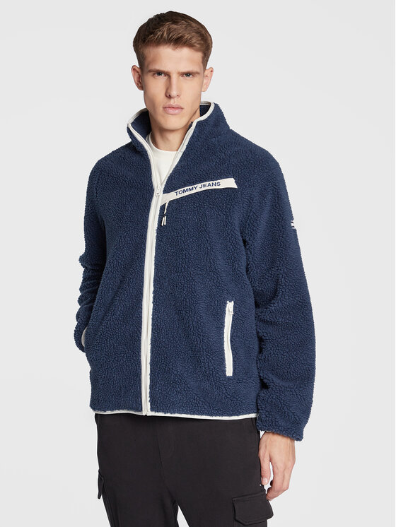 Tommy Jeans Bunda pro přechodné období Binding DM0DM14459 Tmavomodrá ...