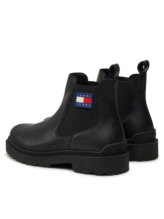 Tommy Jeans Tommy Jeans Kotníková obuv s elastickým prvkem EM0EM01448 Černá