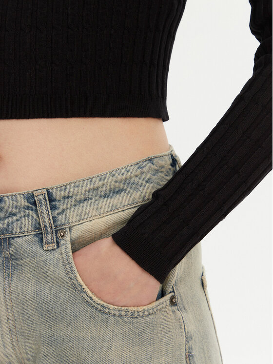 ONLY ONLY Pulover Meddi 15339582 Črna Cropped Fit