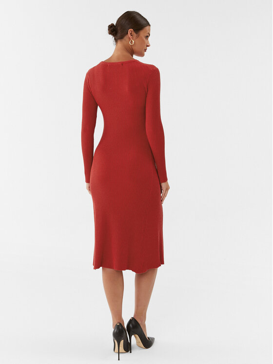 Silvian Heach Silvian Heach Плетена рокля GPA23435VE Червен Regular Fit