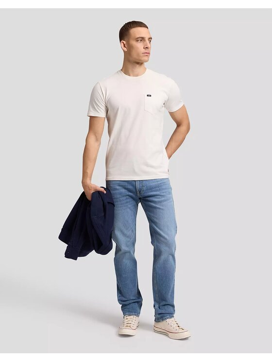 Lee Lee T-Shirt POCKET TEE Biały Regular Fit