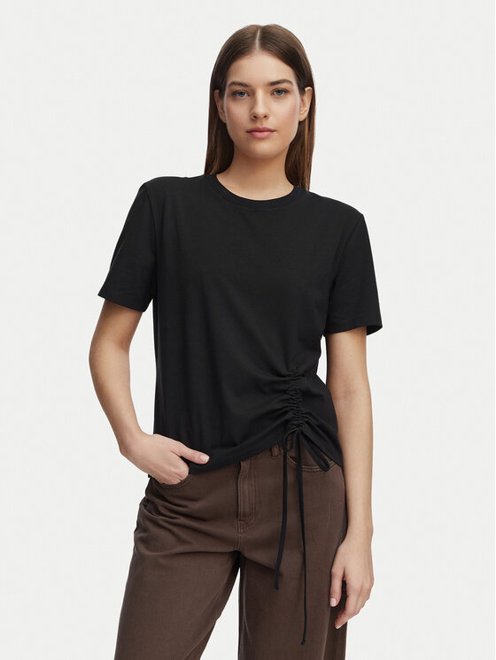 French Connection Tricou 76QZA Negru Relaxed Fit
