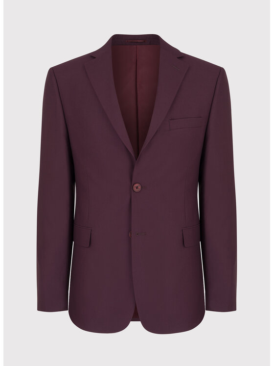 Pako Lorente Pako Lorente Marynarka P22SF-3G-016 Bordowy Slim Fit