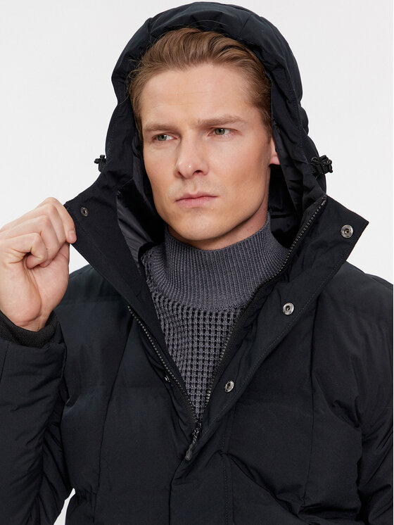 4F 4F Зимова куртка 4FAW23TDJAM249 Чорний Regular Fit