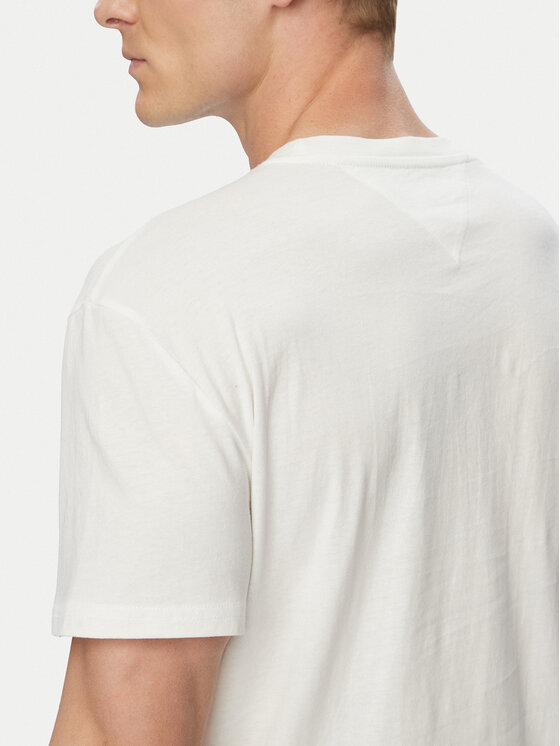 Tommy Jeans Tommy Jeans T-Shirt Entry Dna DM0DM23406 Weiß Regular Fit