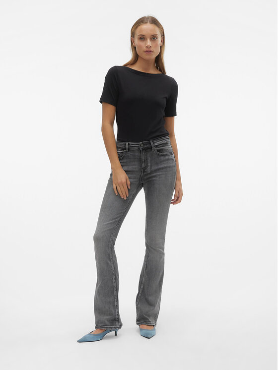 Vero Moda Vero Moda Traperice Flash 10303196 Siva Flared Fit