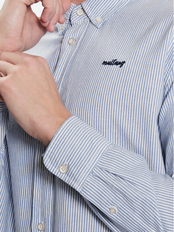 Mustang Mustang Camicia Clemens 1013489 Blu Regular Fit