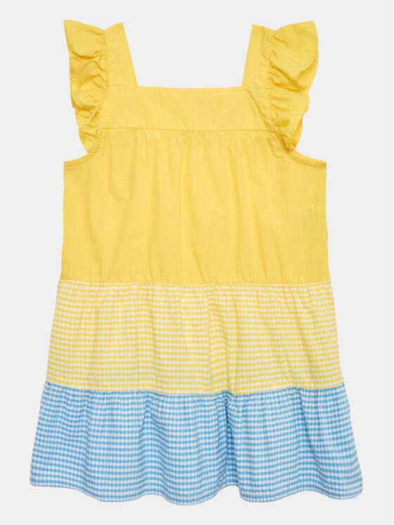 United Colors Of Benetton United Colors Of Benetton Sukienka codzienna 4EW7GV00U Żółty Regular Fit