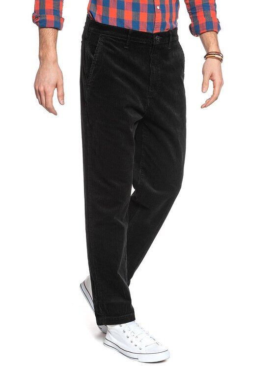 Lee Lee Chinosy CHINO RELAXED Czarny Loose Fit