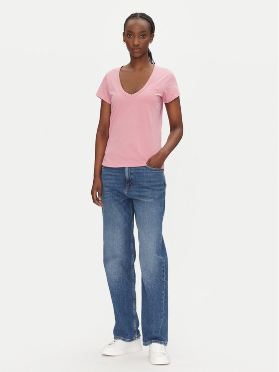 BOSS BOSS Тишърт C_Eslane_4 50540432 Розов Slim Fit